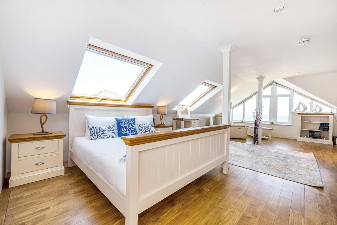 Carbis Bay - Luxury 3 Bed Penthouse Apartment With Sea Views Parking Sauna Balcony Exterior foto