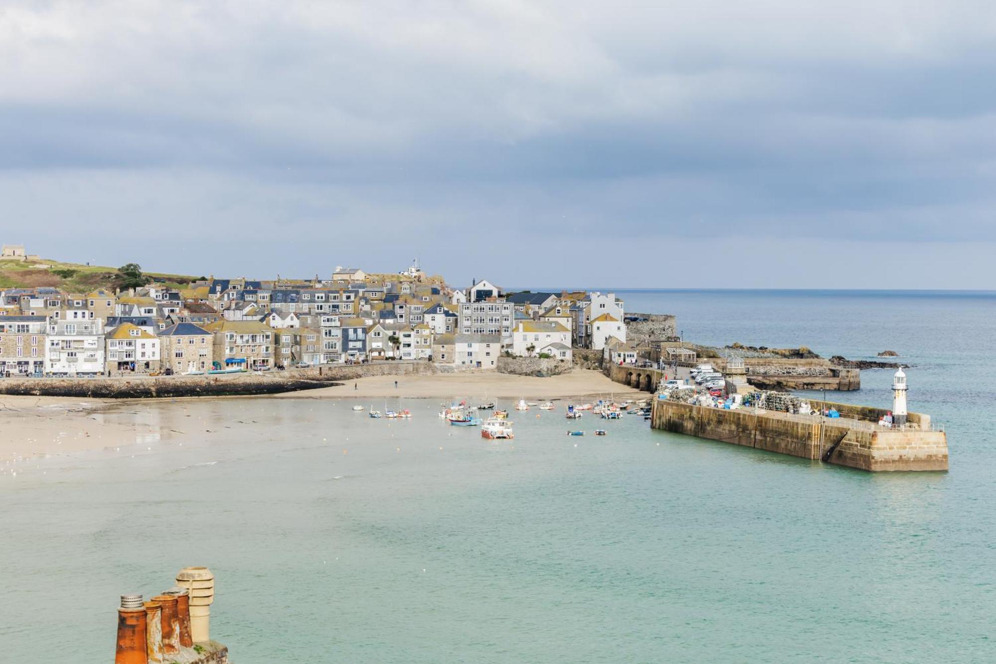 Carbis Bay - Luxury 3 Bed Penthouse Apartment With Sea Views Parking Sauna Balcony Exterior foto