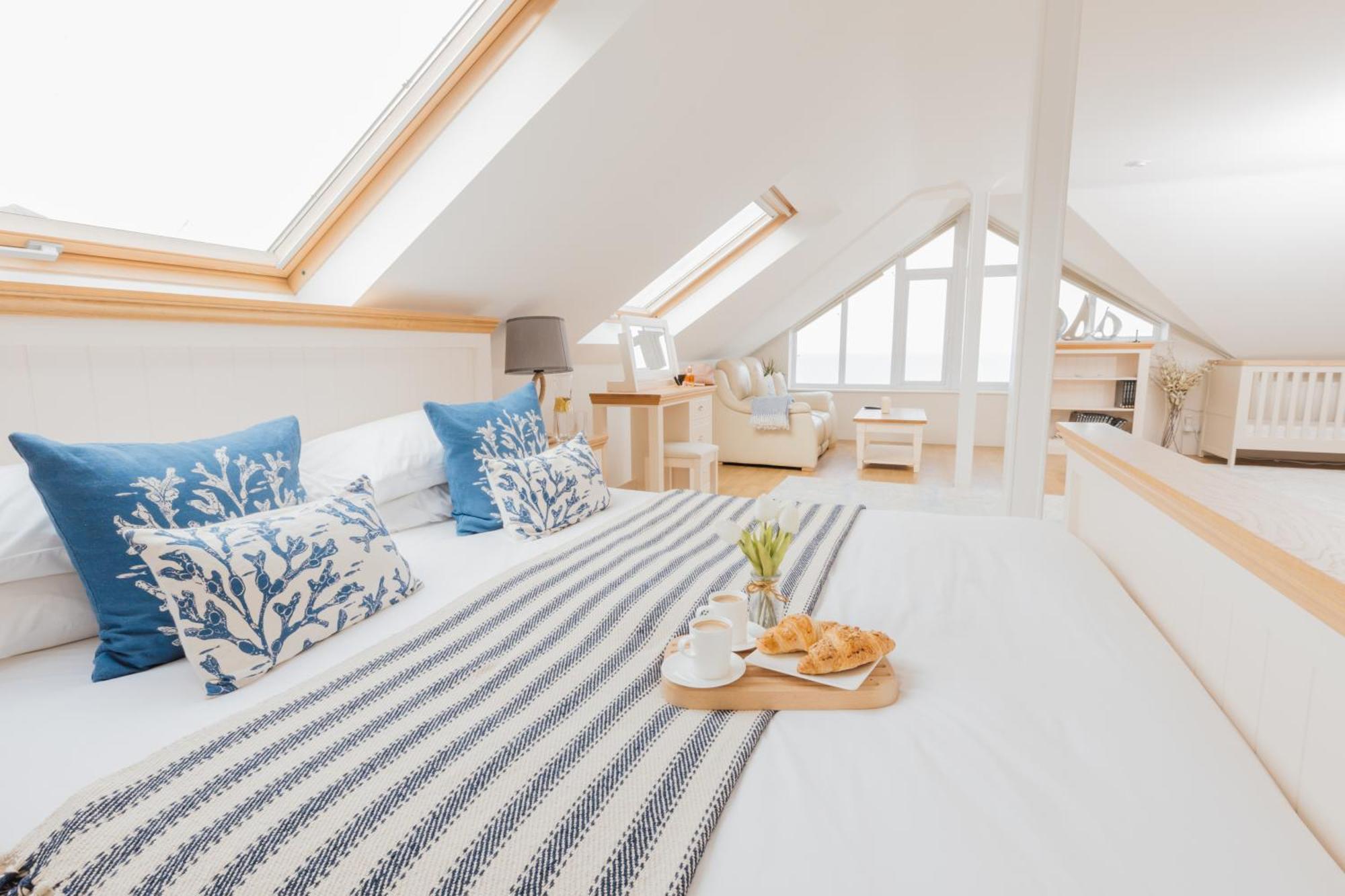 Carbis Bay - Luxury 3 Bed Penthouse Apartment With Sea Views Parking Sauna Balcony Exterior foto